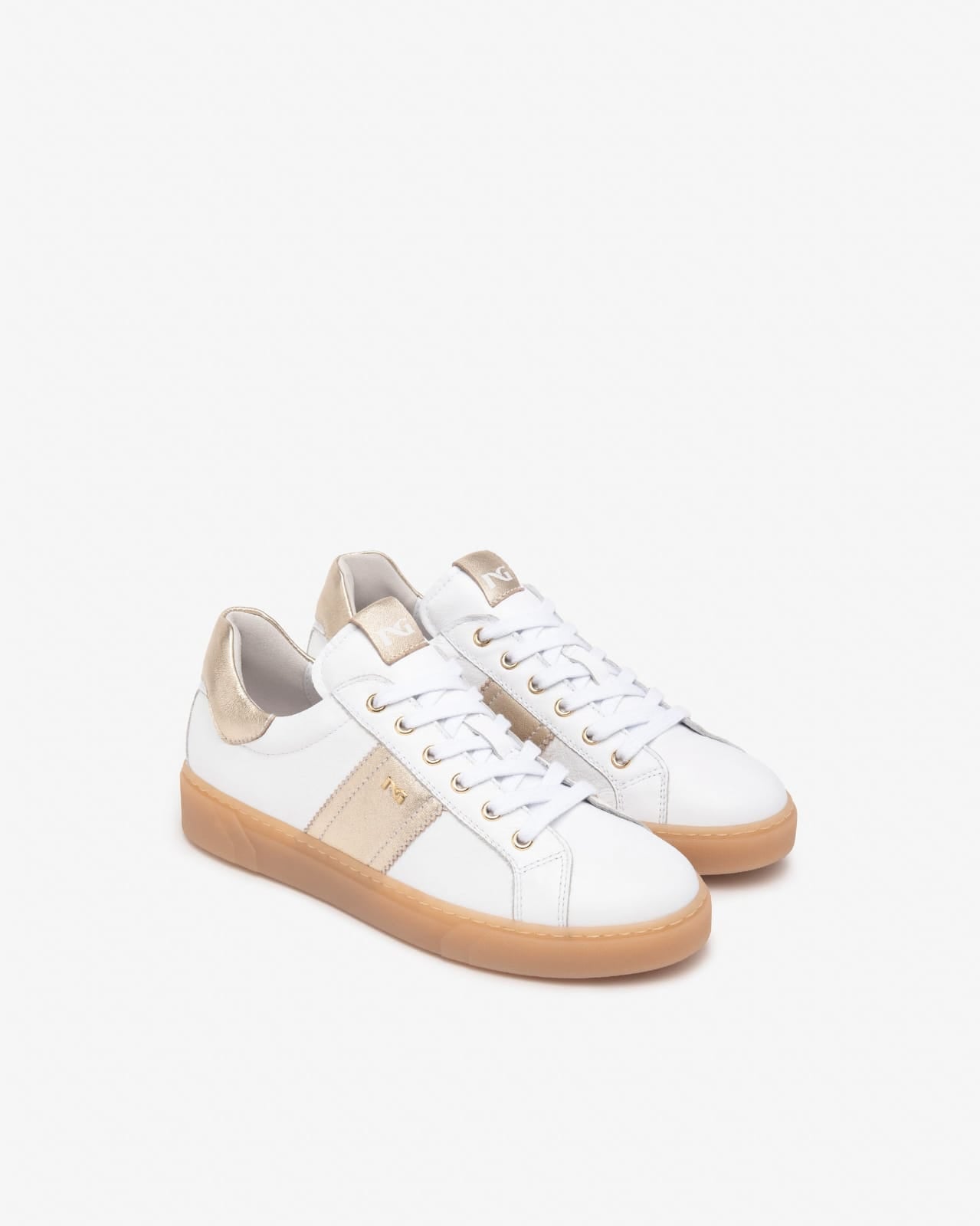 Nerogiardini sneakers bianco/oro