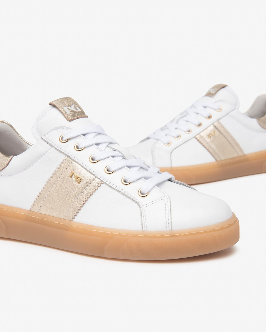 Nerogiardini sneakers bianco/oro