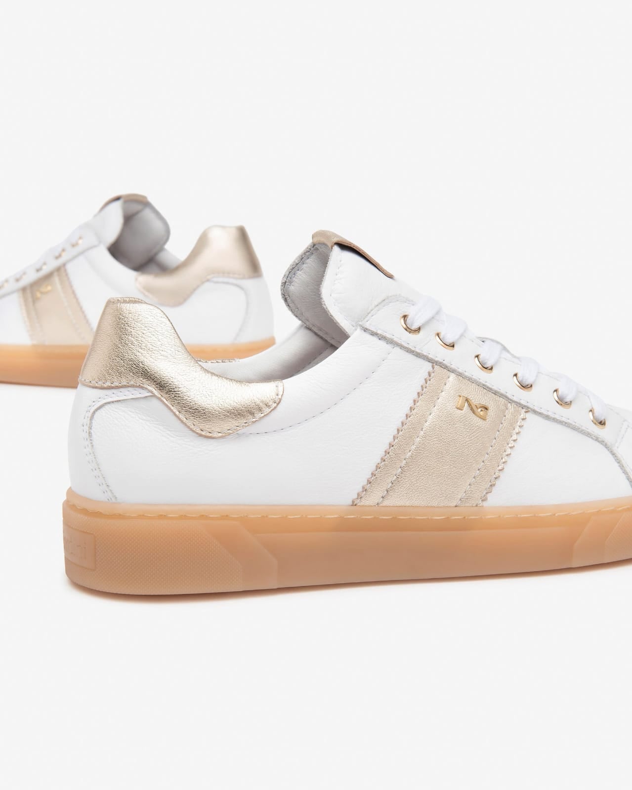 Nerogiardini sneakers bianco/oro