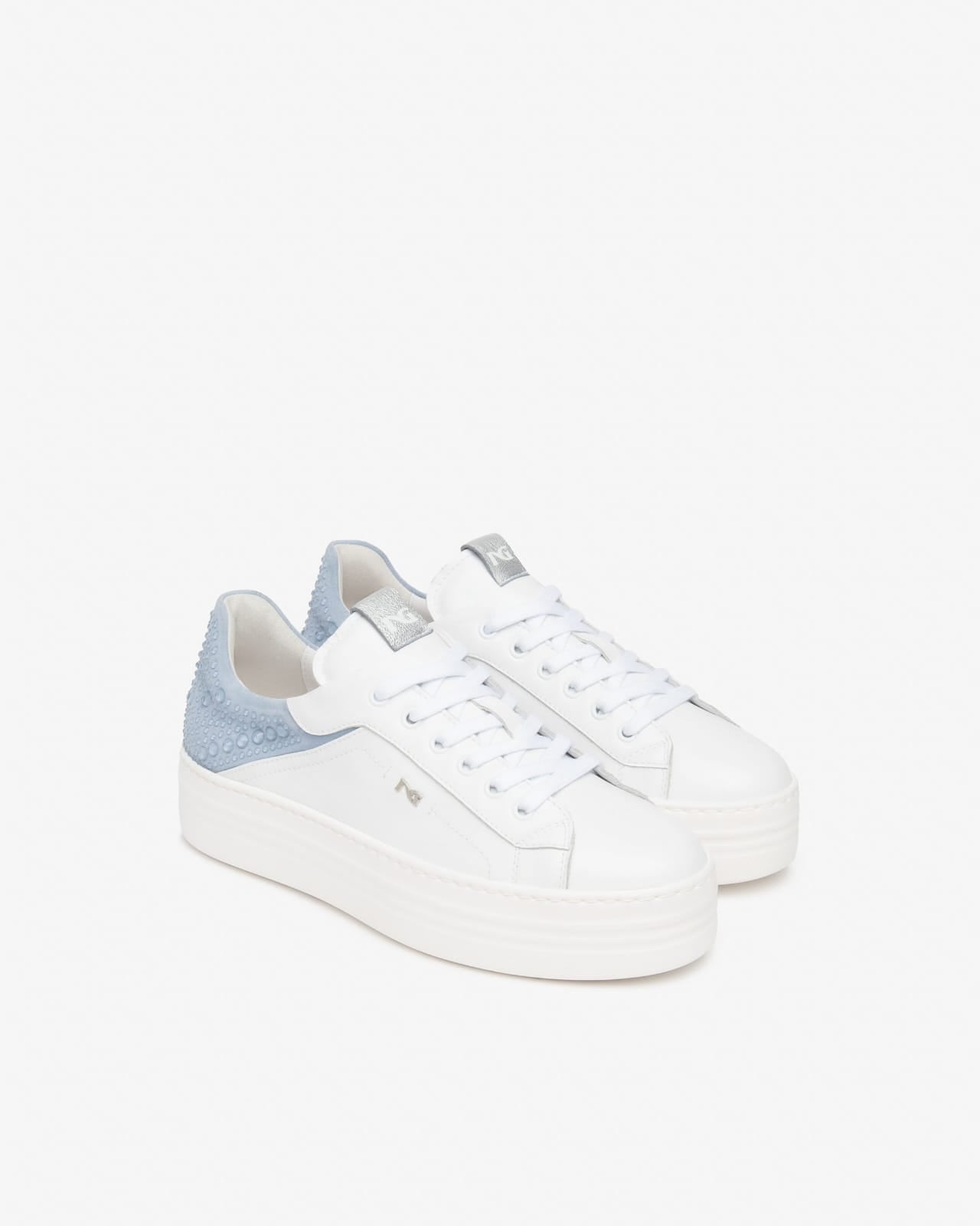 Nerogiardini sneakers bianco/azzurro
