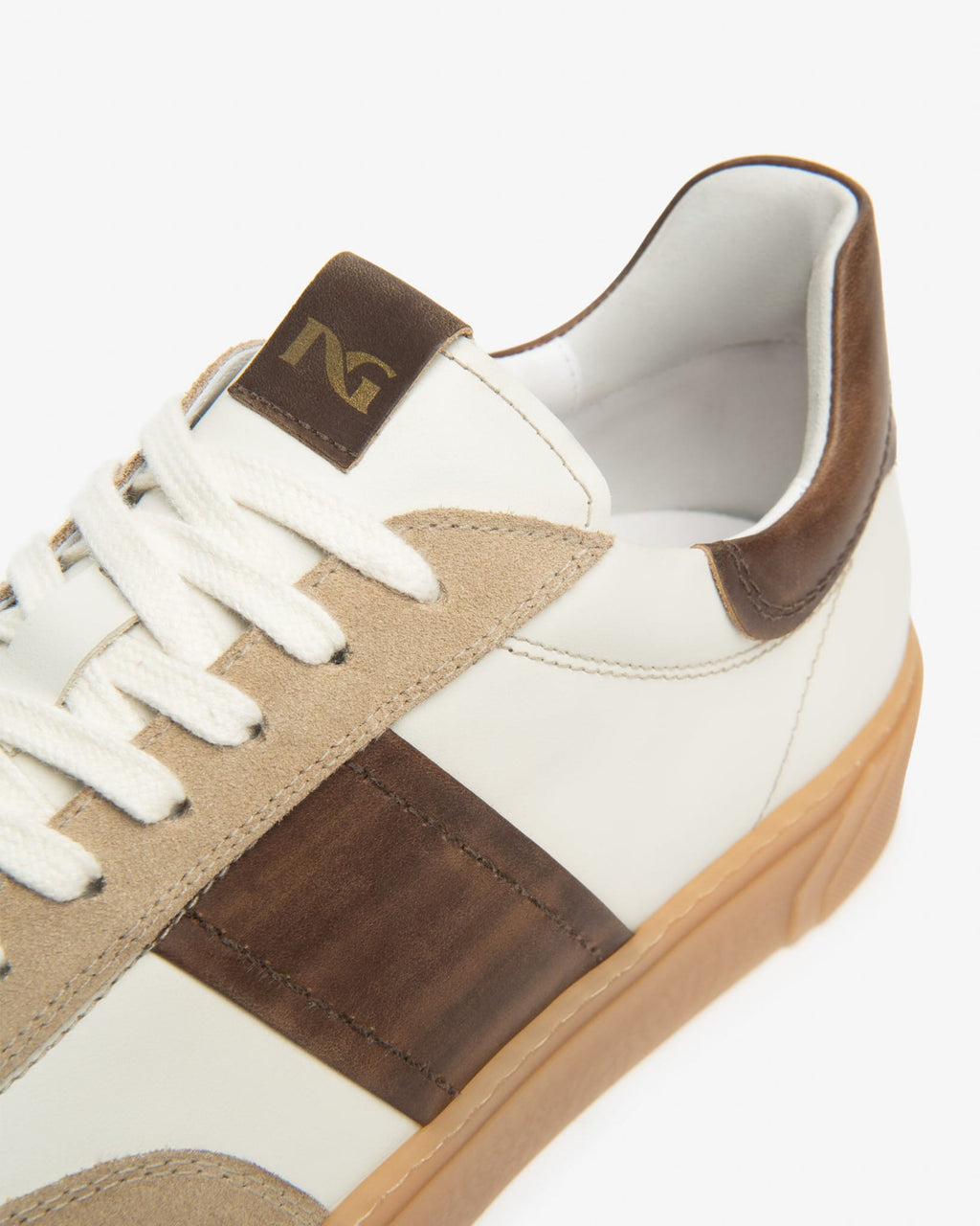 Nerogiardini sneakers bianco/camel