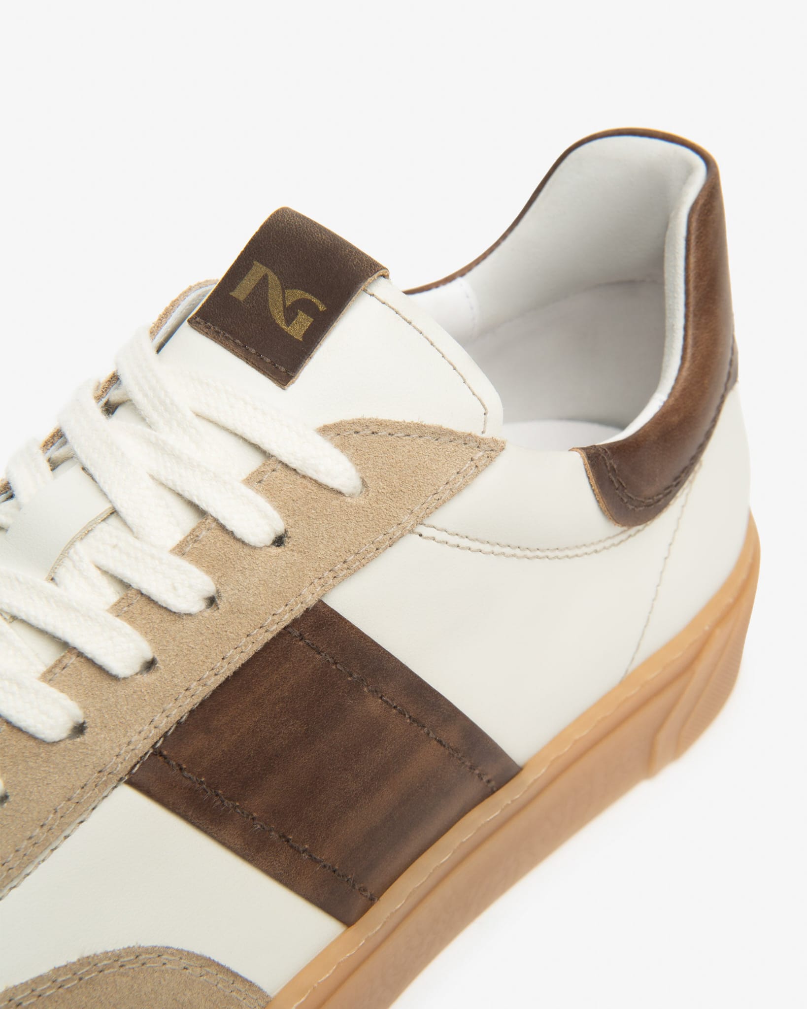 Nerogiardini sneakers bianco/camel