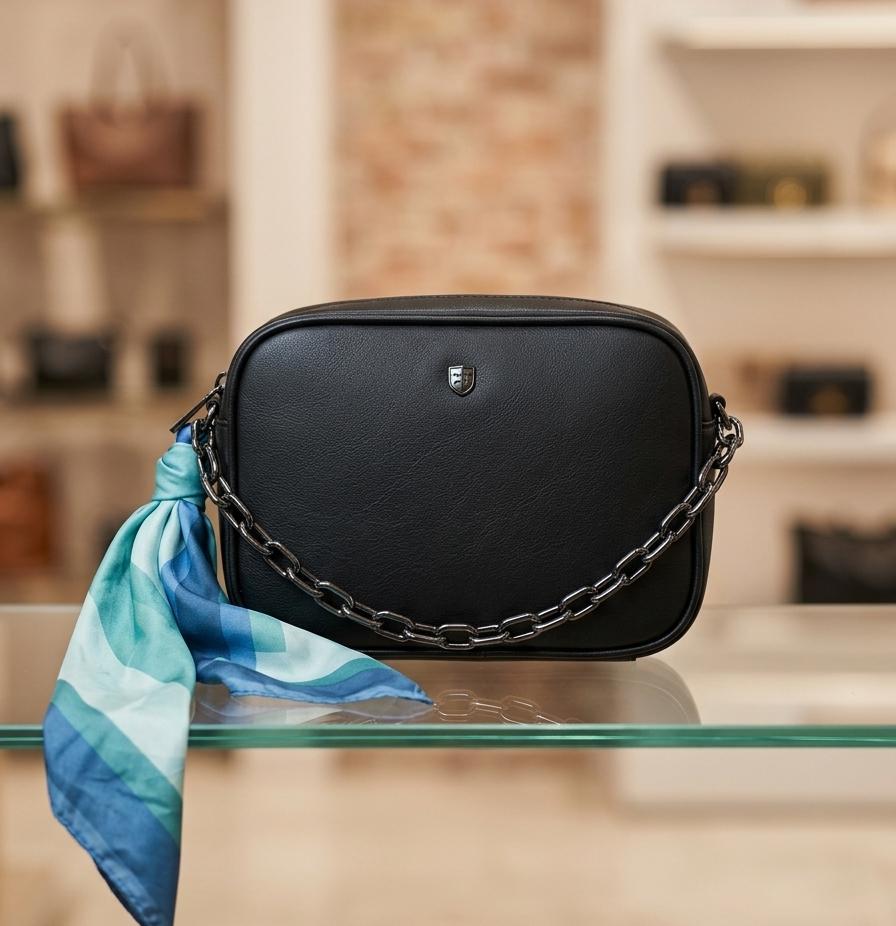 Igi&Co Borsa a tracolla in ecopelle nero