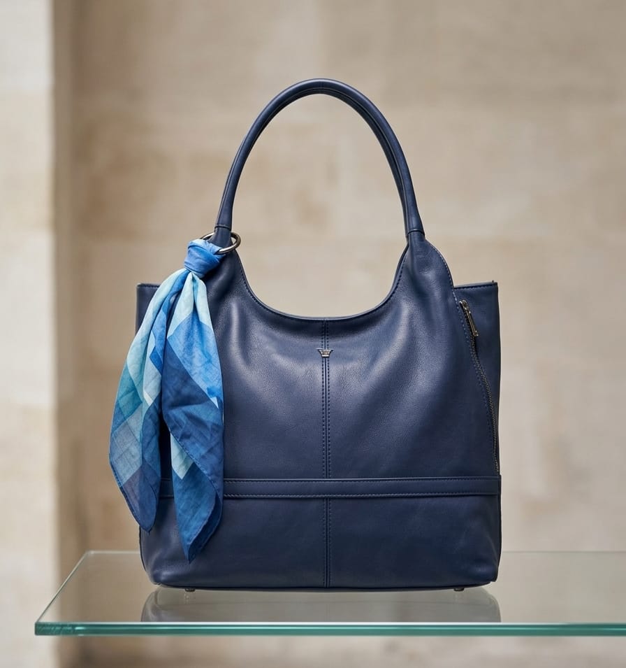 Igi&Co Borsa in ecopelle blu