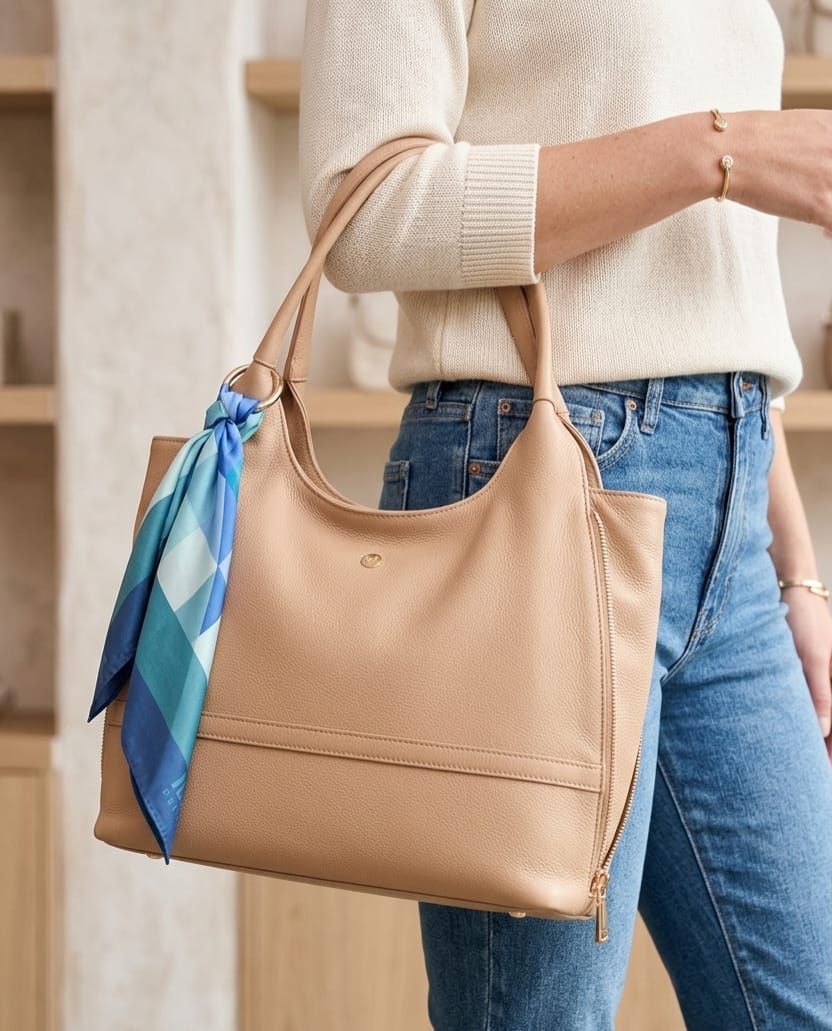 Igi&Co Borsa in ecopelle beige